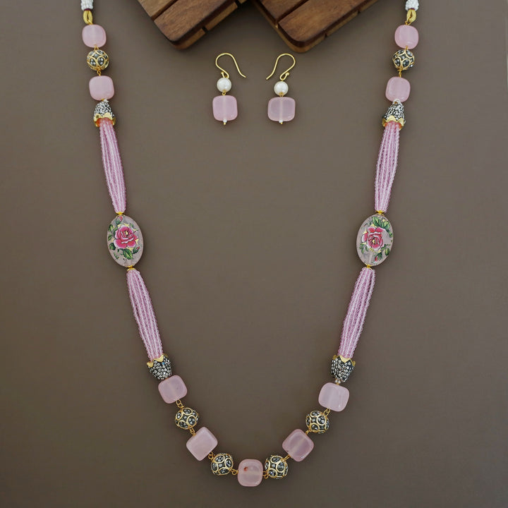 Drusilla Beaded Long Neckpiece With Drop