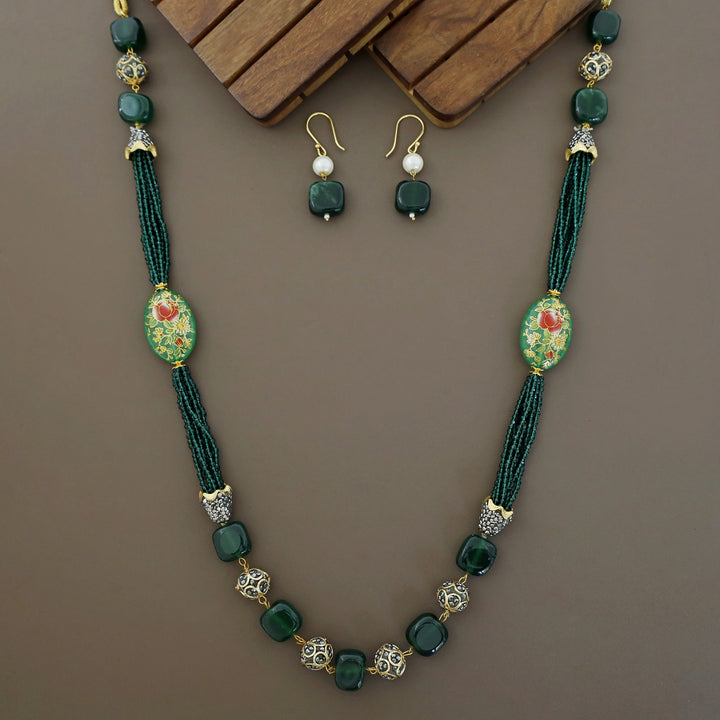 Drusilla Beaded Long Neckpiece With Drop