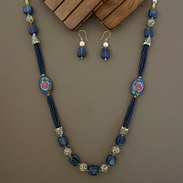 Drusilla Beaded Long Neckpiece With Drop