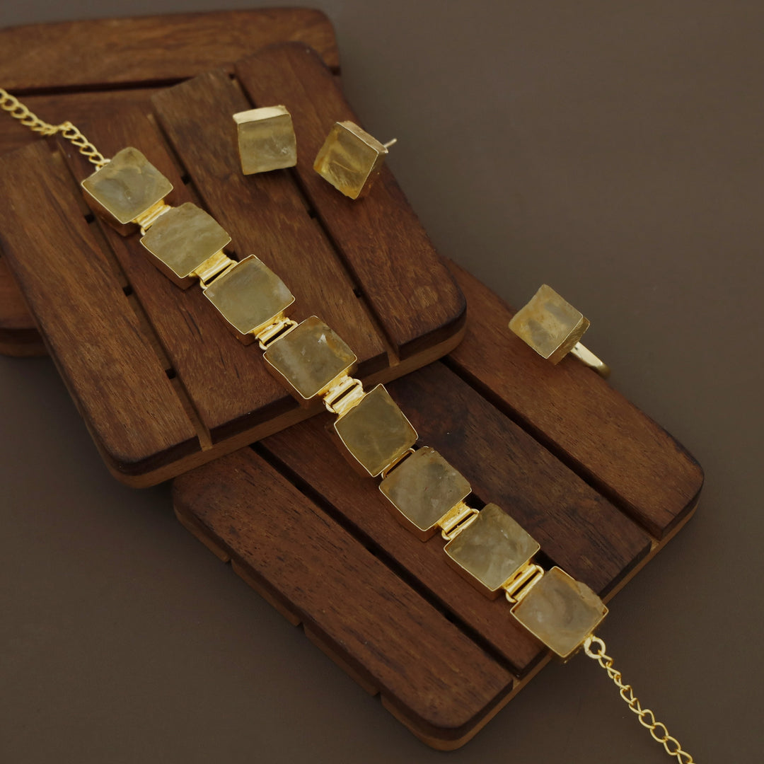 Unique 3 in 1 Square Choker Combo Set