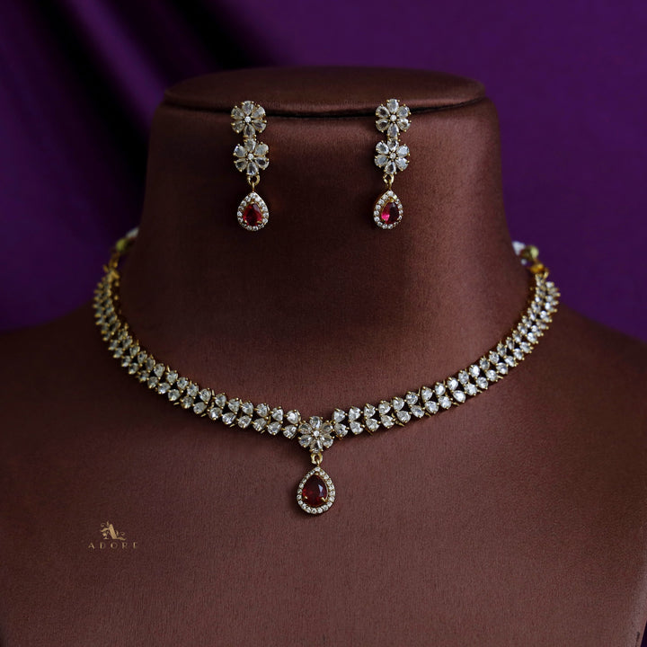 Parvati Veda Glossy Neckpiece with Earring
