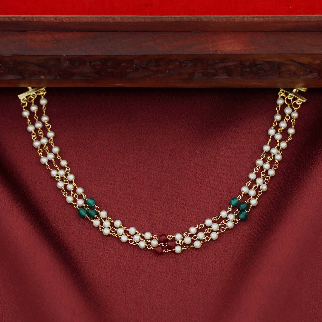 Mridhula 3 Layer Pearl Choker