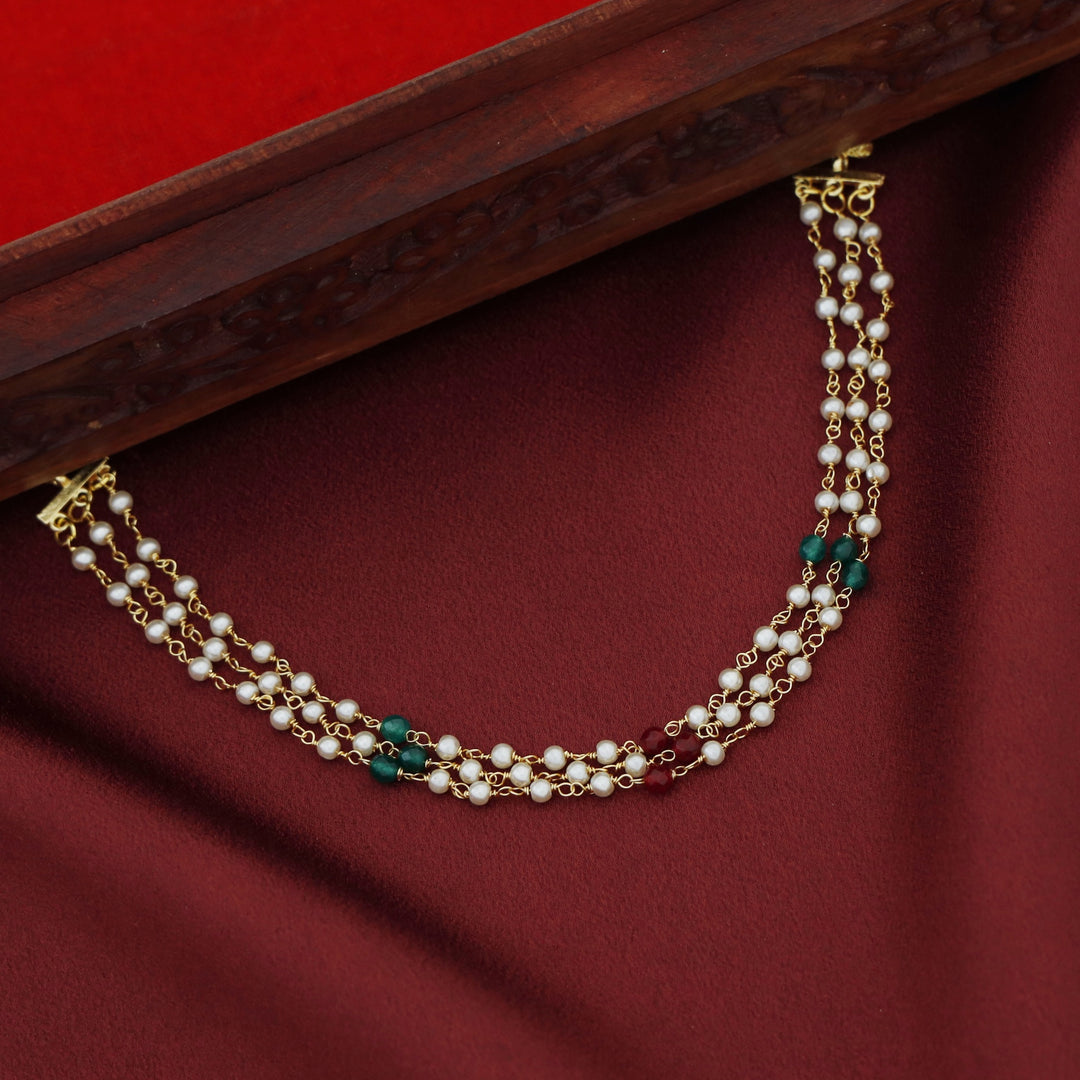 Mridhula 3 Layer Pearl Choker