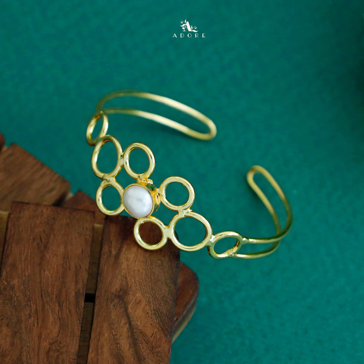 Aurelia Golden Loops Pearl Bangle