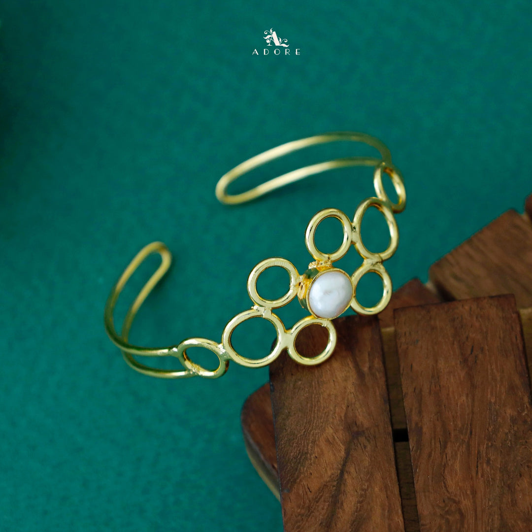 Aurelia Golden Loops Pearl Bangle