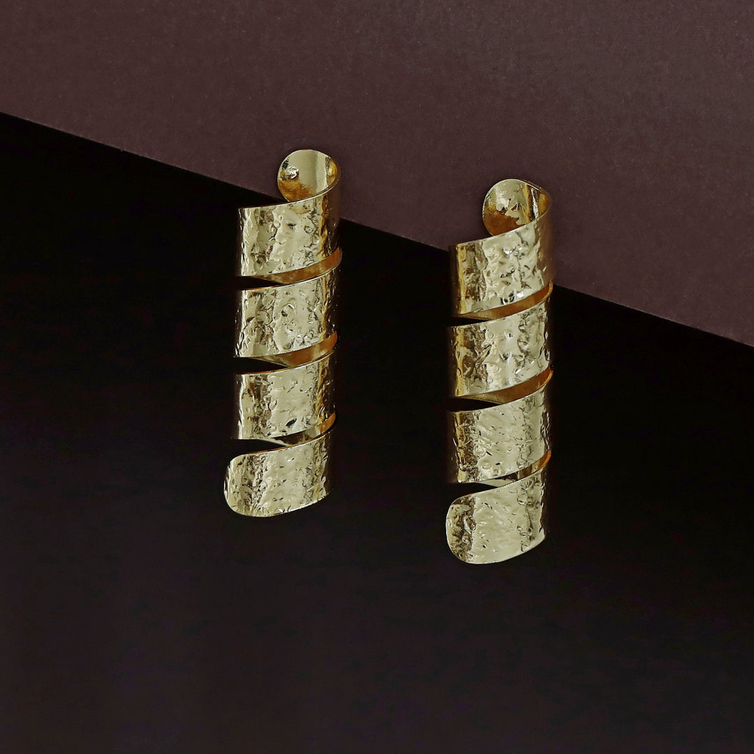 Amaia Textured Spiral Earring