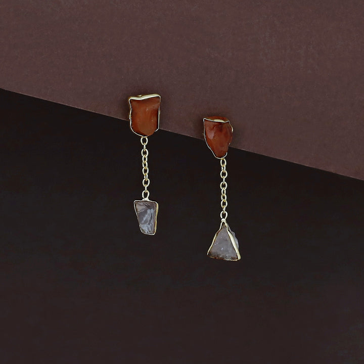 Katelyn Dual Raw Stone Earring