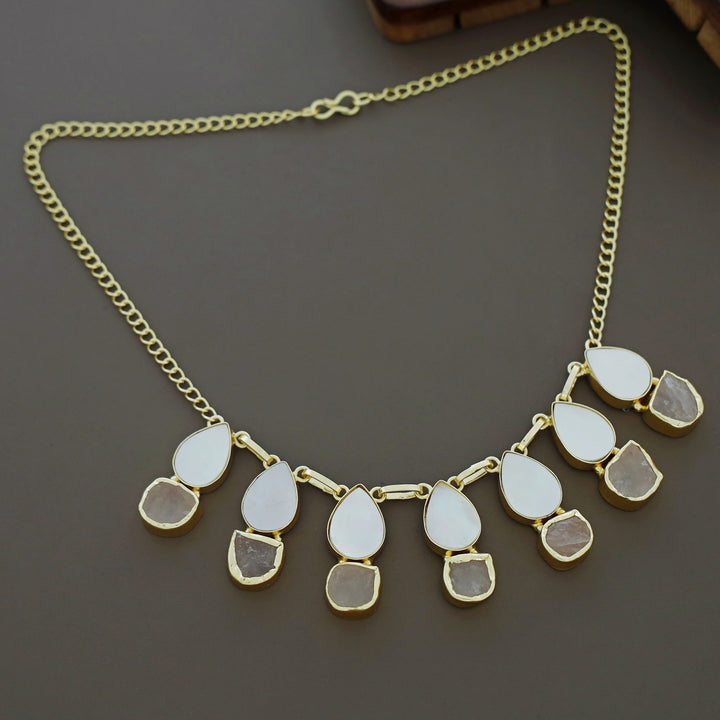 Ellasandra Drop Mop + Raw Stone Neckpiece