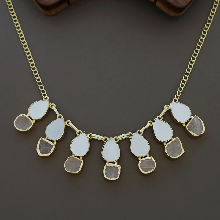 Ellasandra Drop Mop + Raw Stone Neckpiece