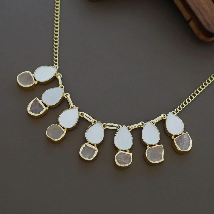 Ellasandra Drop Mop + Raw Stone Neckpiece