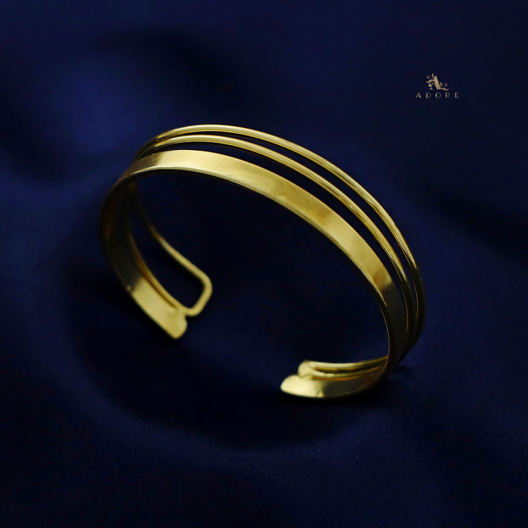 Marcella Golden Plated 3 Layer Bangle