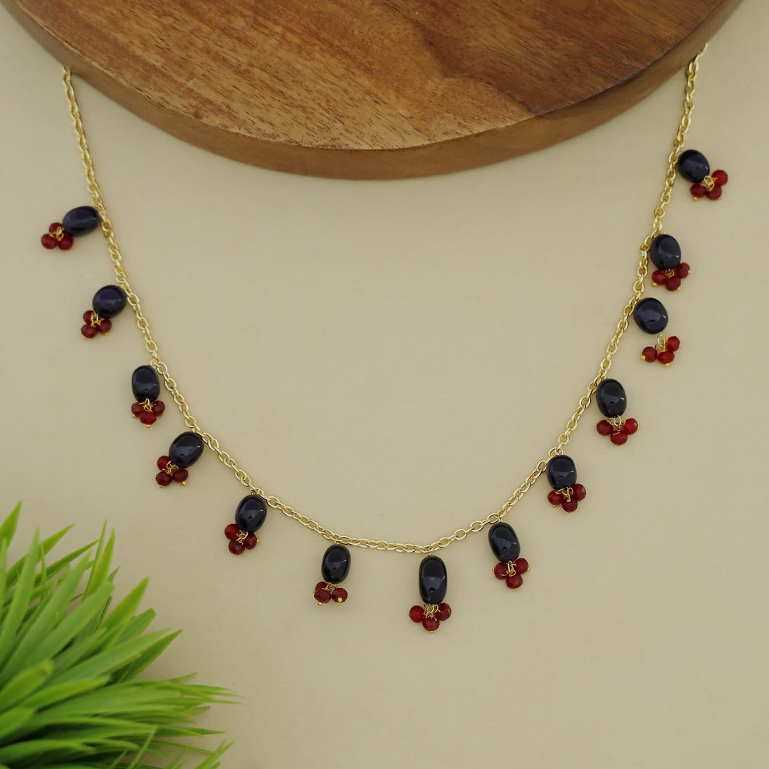 Trivia Golden Chainy Beaded Neckpiece