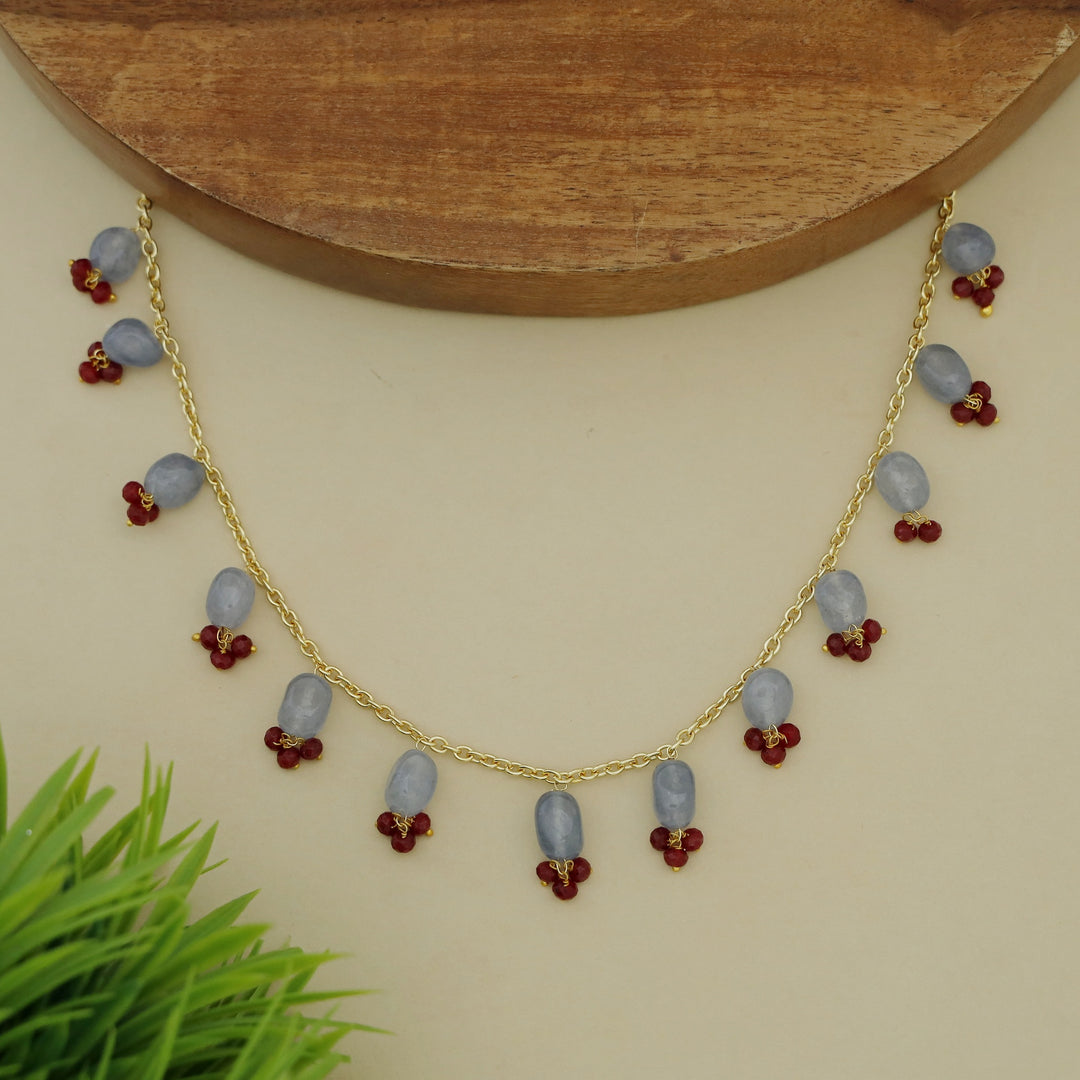 Trivia Golden Chainy Beaded Neckpiece