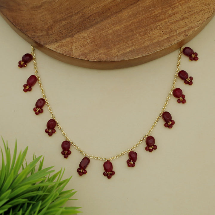 Trivia Golden Chainy Beaded Neckpiece