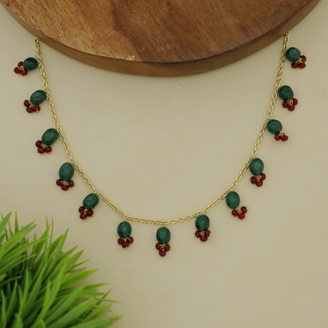 Trivia Golden Chainy Beaded Neckpiece