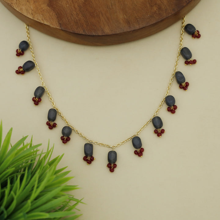 Trivia Golden Chainy Beaded Neckpiece