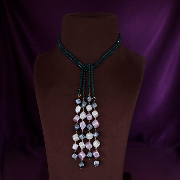 Serena Pearl Cube Beaded 2 In 1 Neckpiece