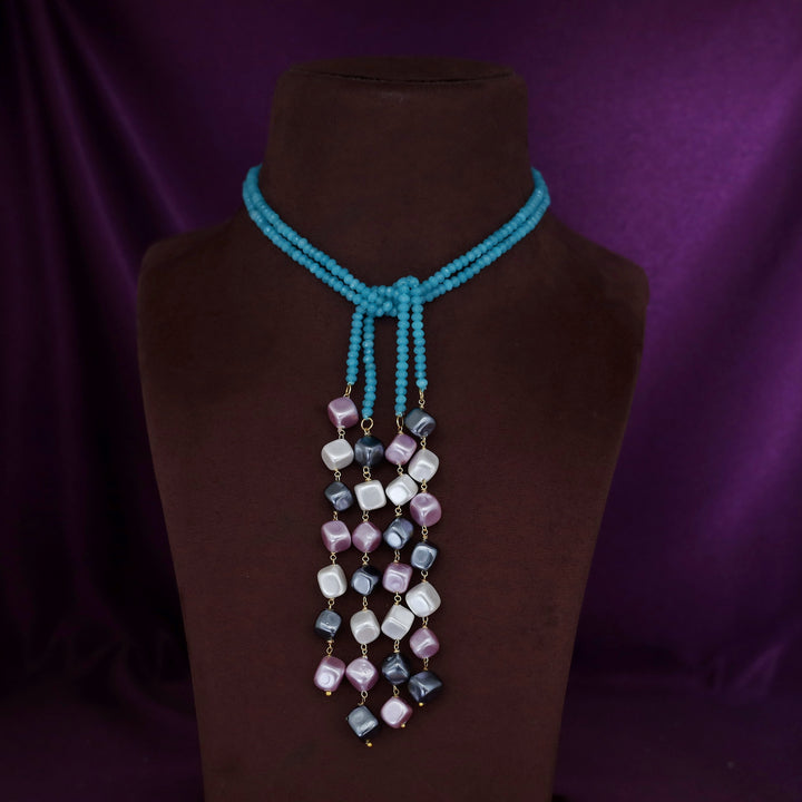 Serena Pearl Cube Beaded 2 In 1 Neckpiece