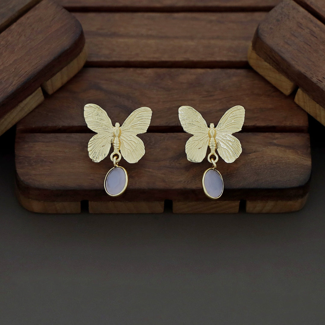 Gold Papillio Neckpiece With Earring