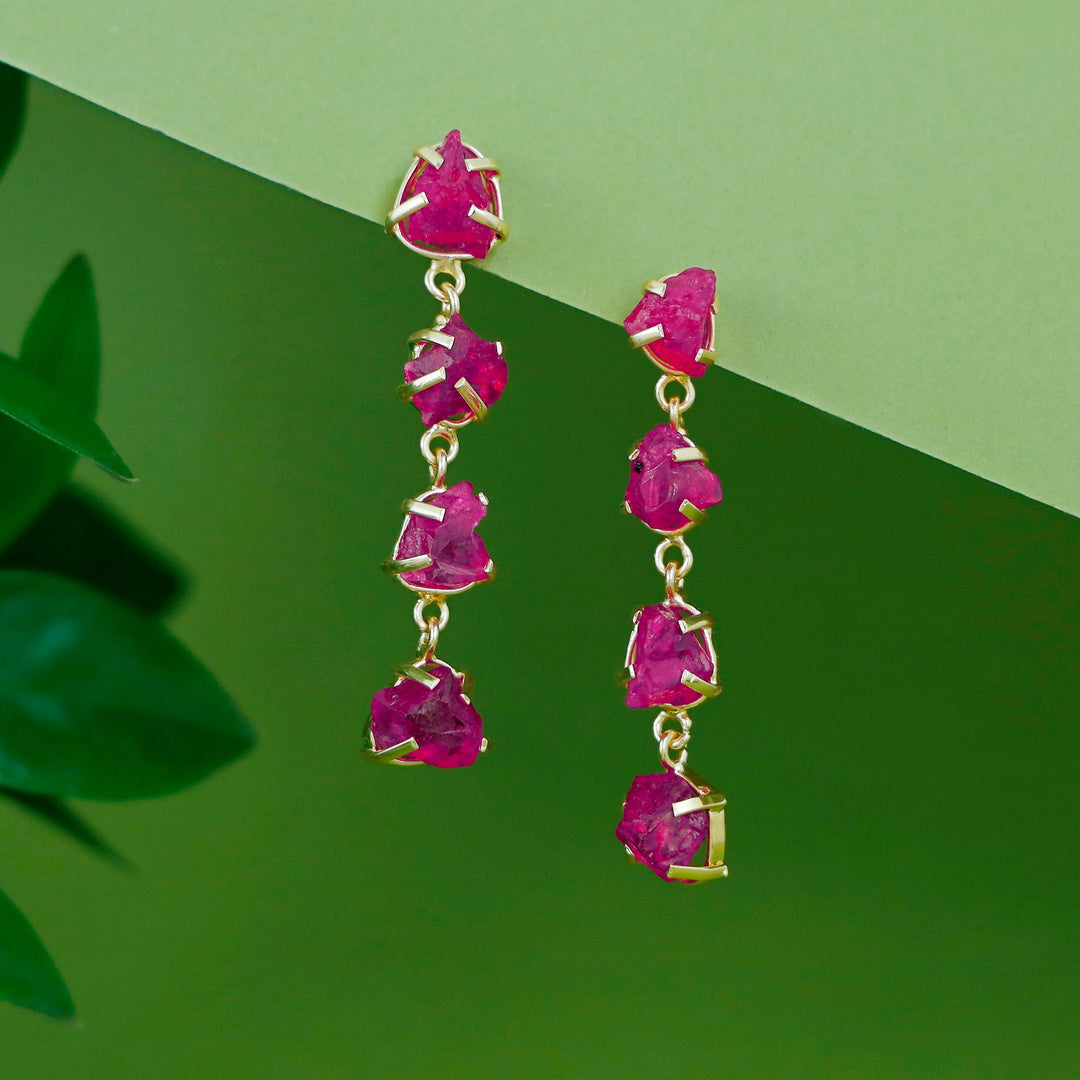 Citra Golden Tetra Claw Dyed stone Earring