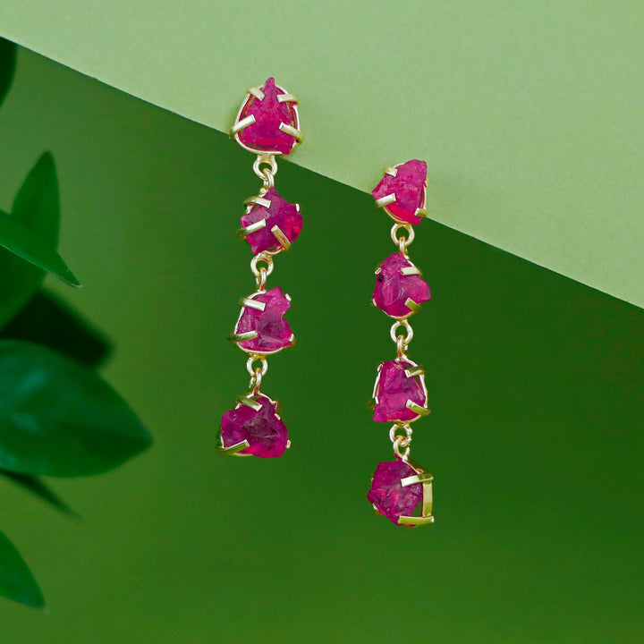 Citra Golden Tetra Claw Dyed stone Earring