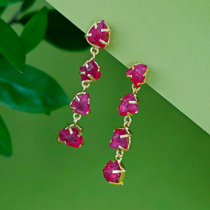 Citra Golden Tetra Claw Dyed stone Earring
