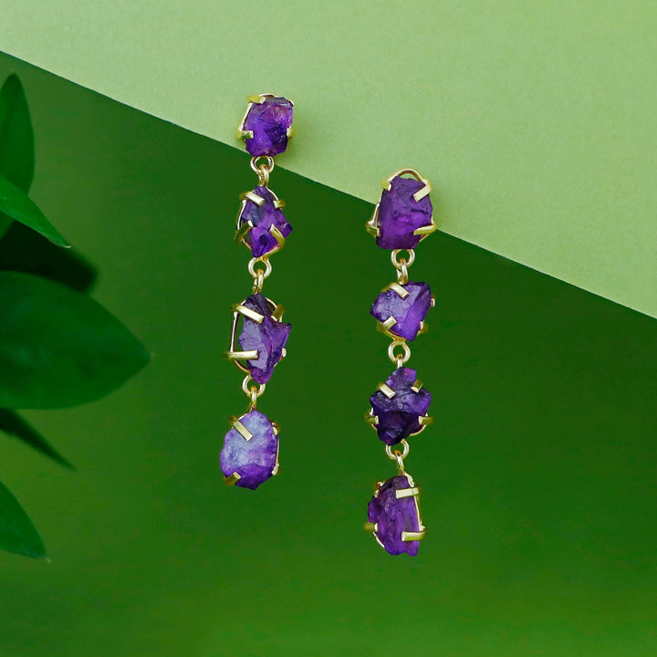 Citra Golden Tetra Claw Dyed stone Earring