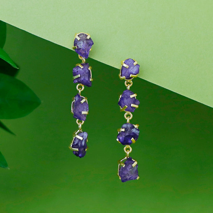 Citra Golden Tetra Claw Dyed stone Earring
