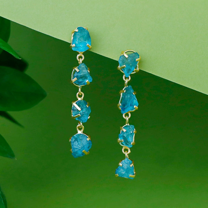 Citra Golden Tetra Claw Dyed stone Earring