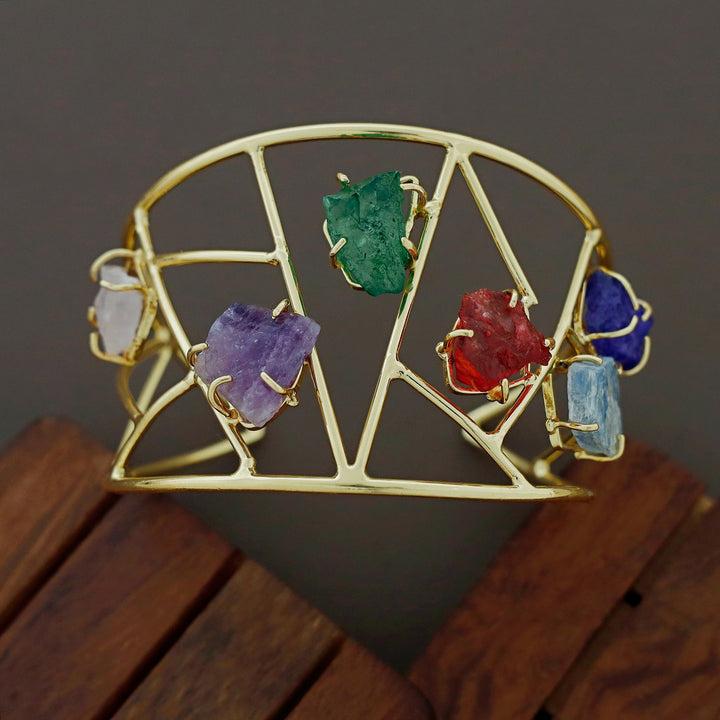 Hailin Dyed + Raw Stone Bangle