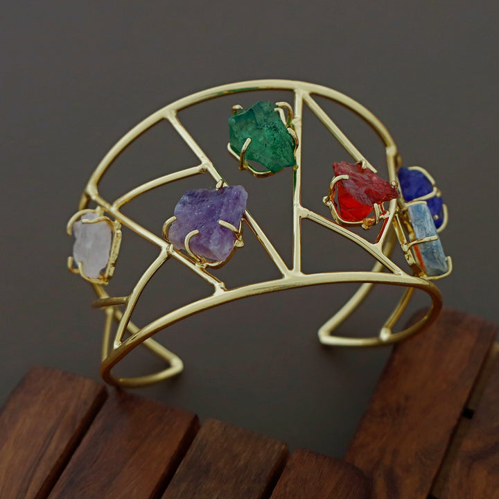 Hailin Dyed + Raw Stone Bangle