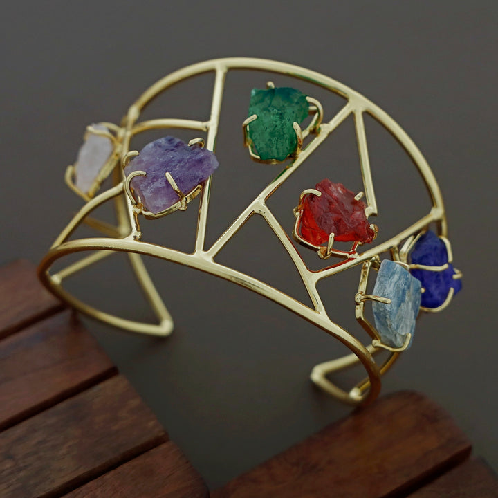 Hailin Dyed + Raw Stone Bangle