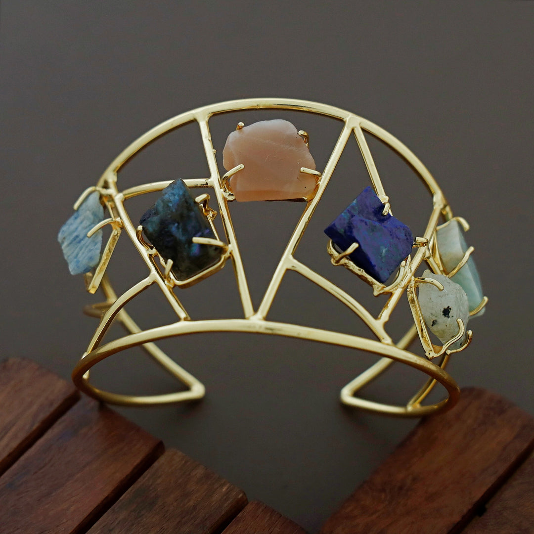 Hailin Dyed + Raw Stone Bangle