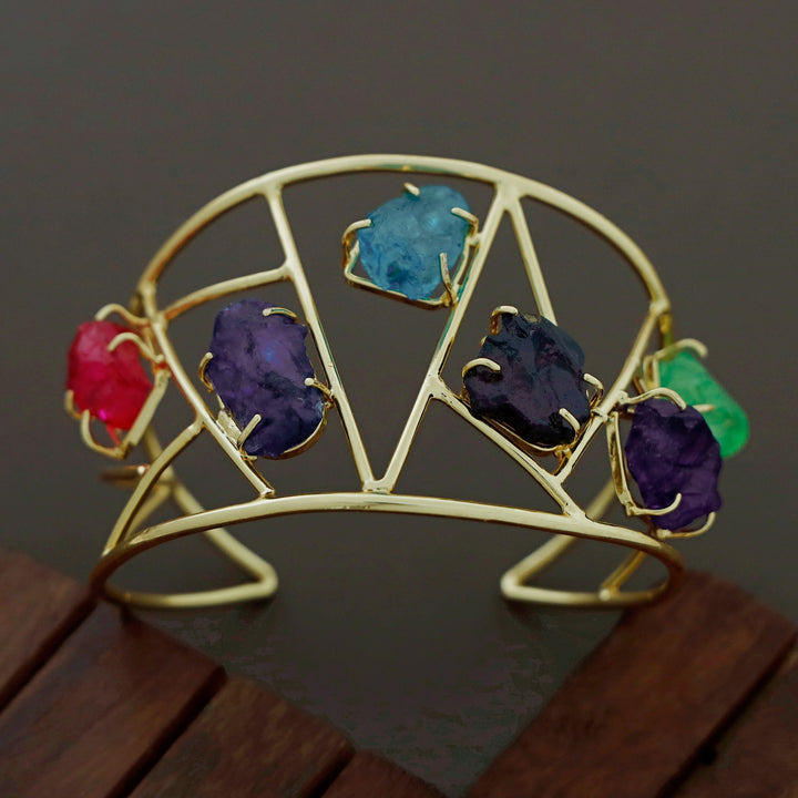 Hailin Dyed + Raw Stone Bangle
