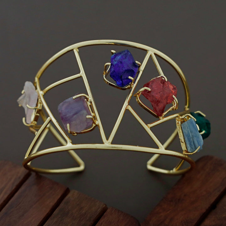 Hailin Dyed + Raw Stone Bangle
