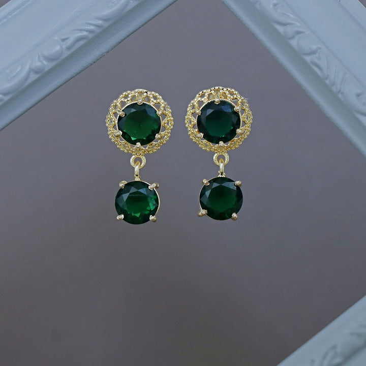 Ariah Real Baroque Floral Glossy Stone Earring