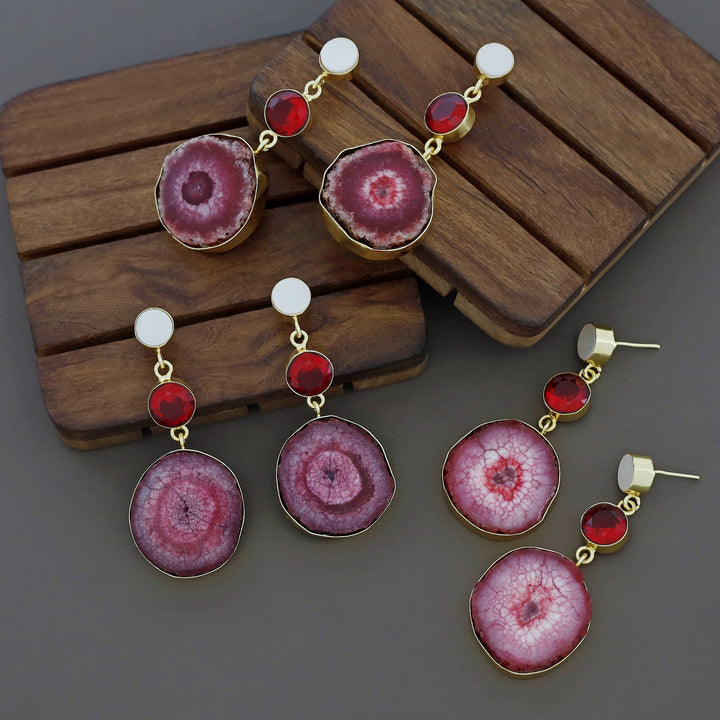 Aniha MOP + Glossy + Agate Stone Earring