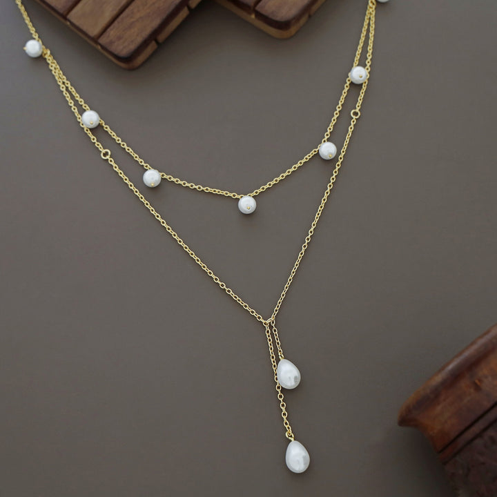 Novalta Golden 2 Layer Pearl Neckpiece