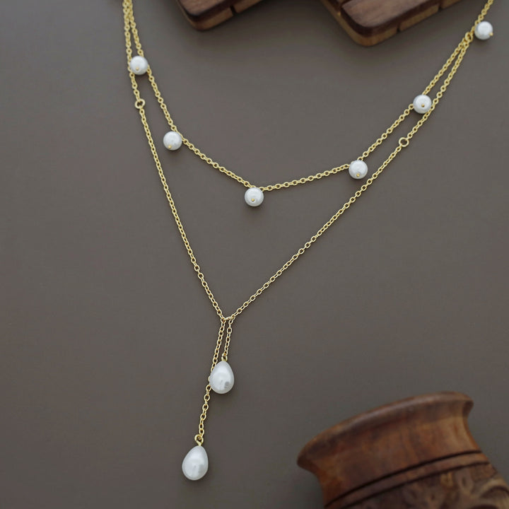 Novalta Golden 2 Layer Pearl Neckpiece