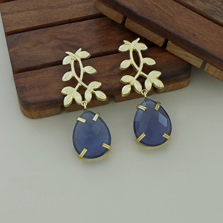 Premium Stone Leaf Claw Earrings