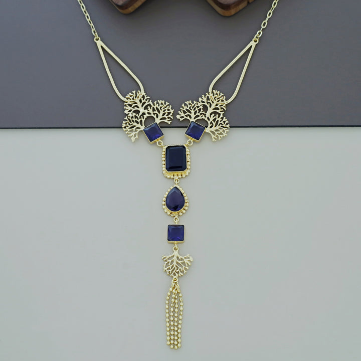 Tacey Filgree Glossy Stone Neckpiece
