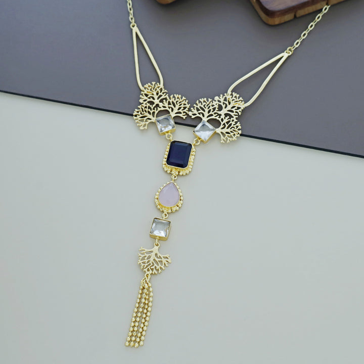 Tacey Filgree Glossy Stone Neckpiece