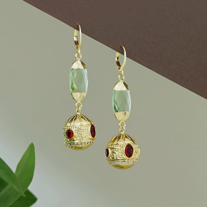 Kesiya Golden Ball Glossy Hoop