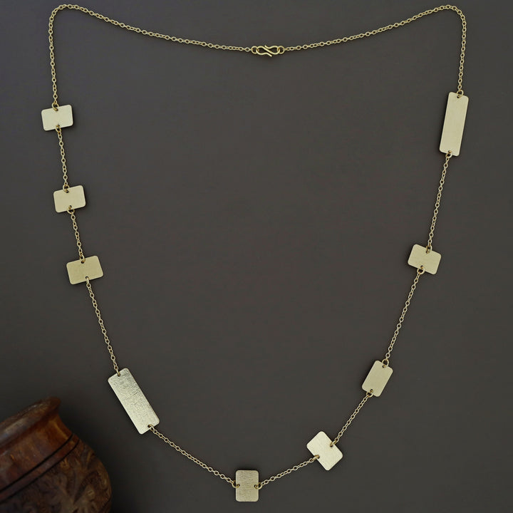 Angelica Golden Rectangle Long Neckpiece