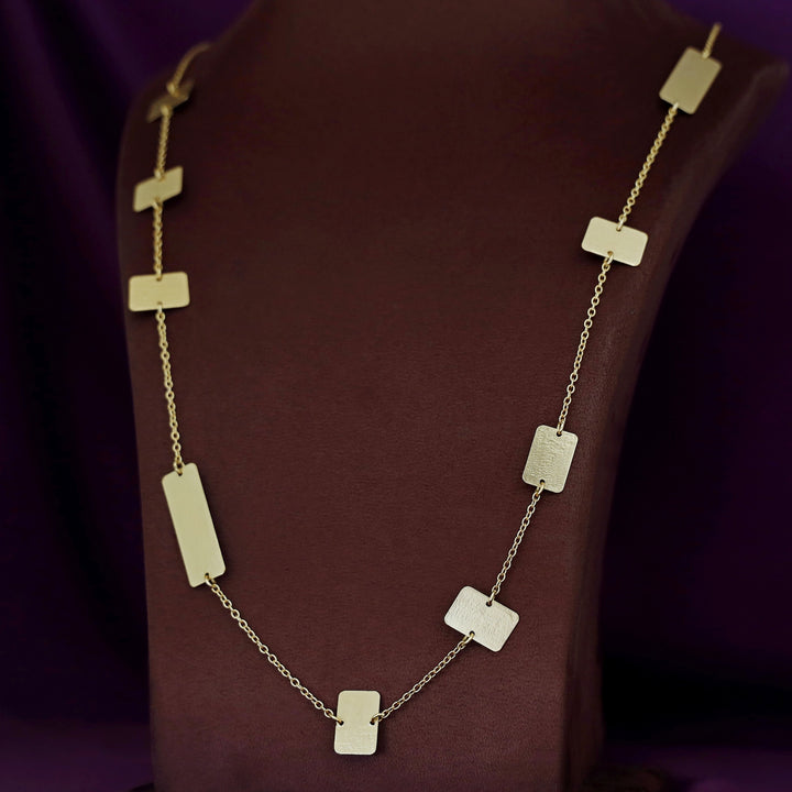 Angelica Golden Rectangle Long Neckpiece