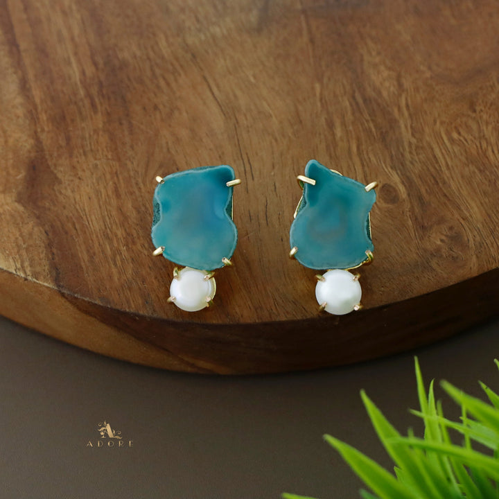 Agate Pearly Earring