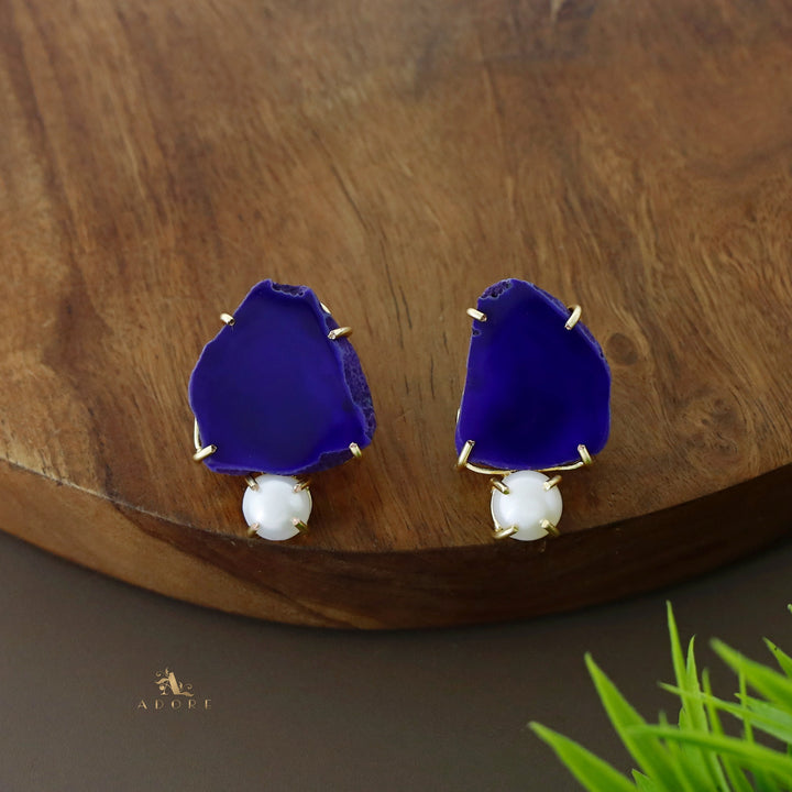 Agate Pearly Earring