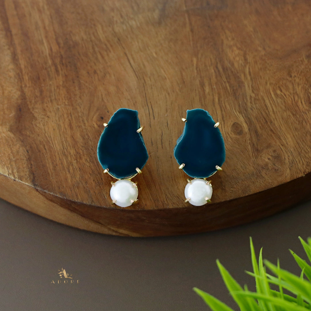 Agate Pearly Earring