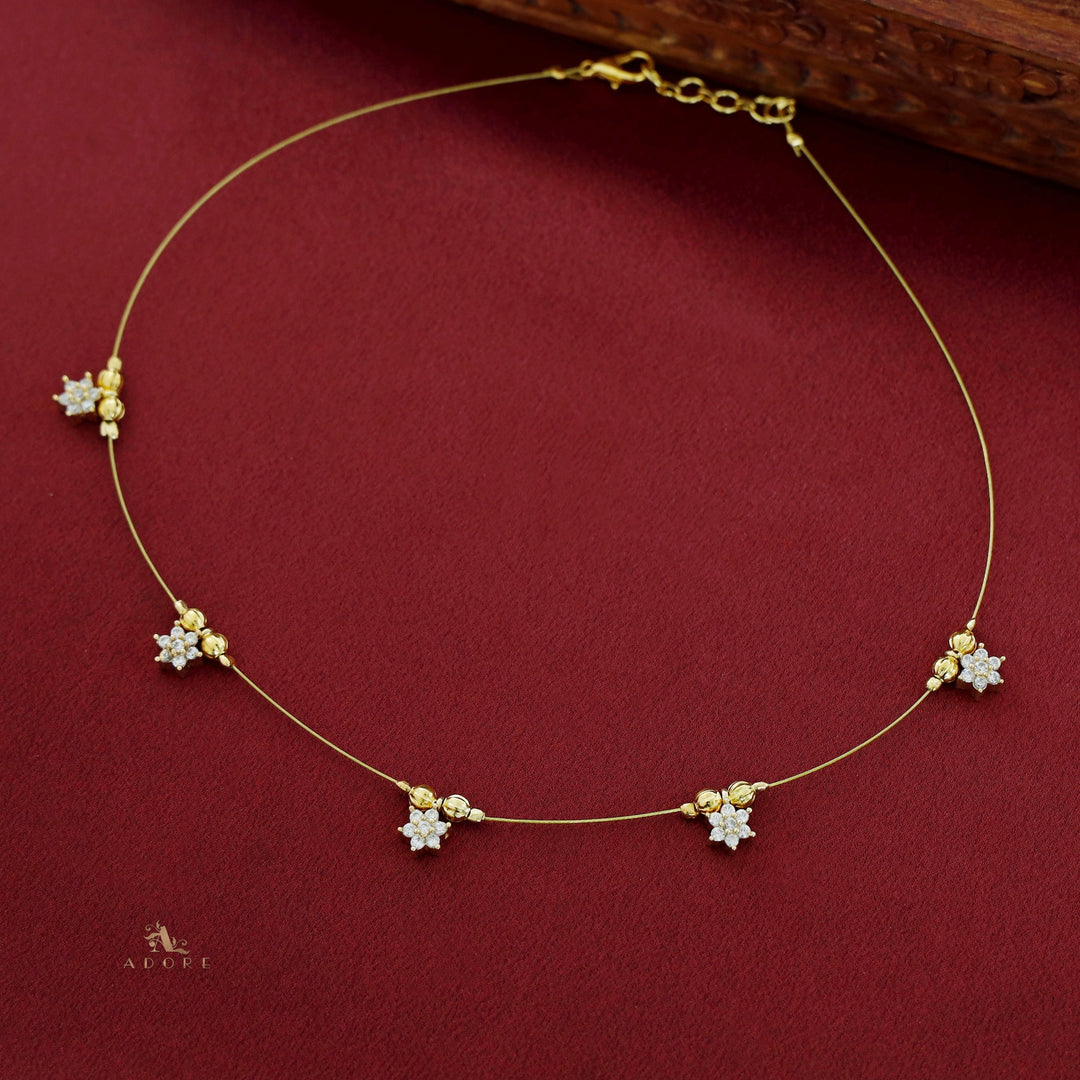 Avishka Floral Golden String Neckpiece