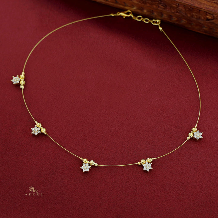 Avishka Floral Golden String Neckpiece